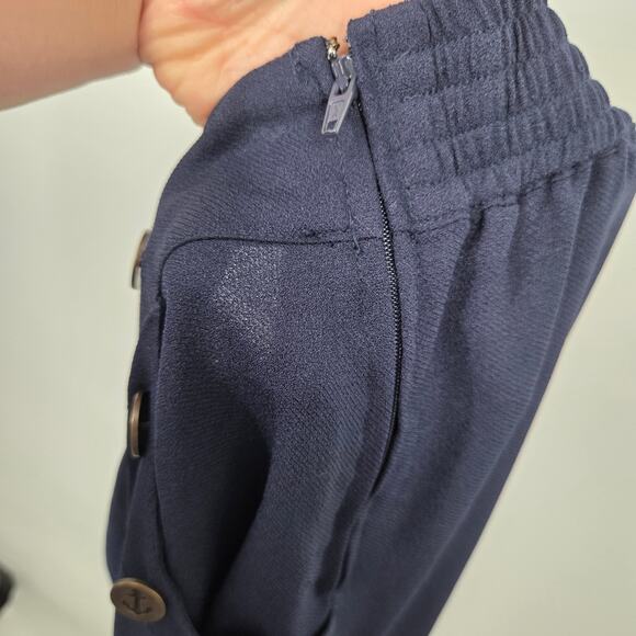 Collectif ModCloth Nautical Sailor Retro High Waisted Wide Leg Stretch SZ XXS - Picture 8 of 10